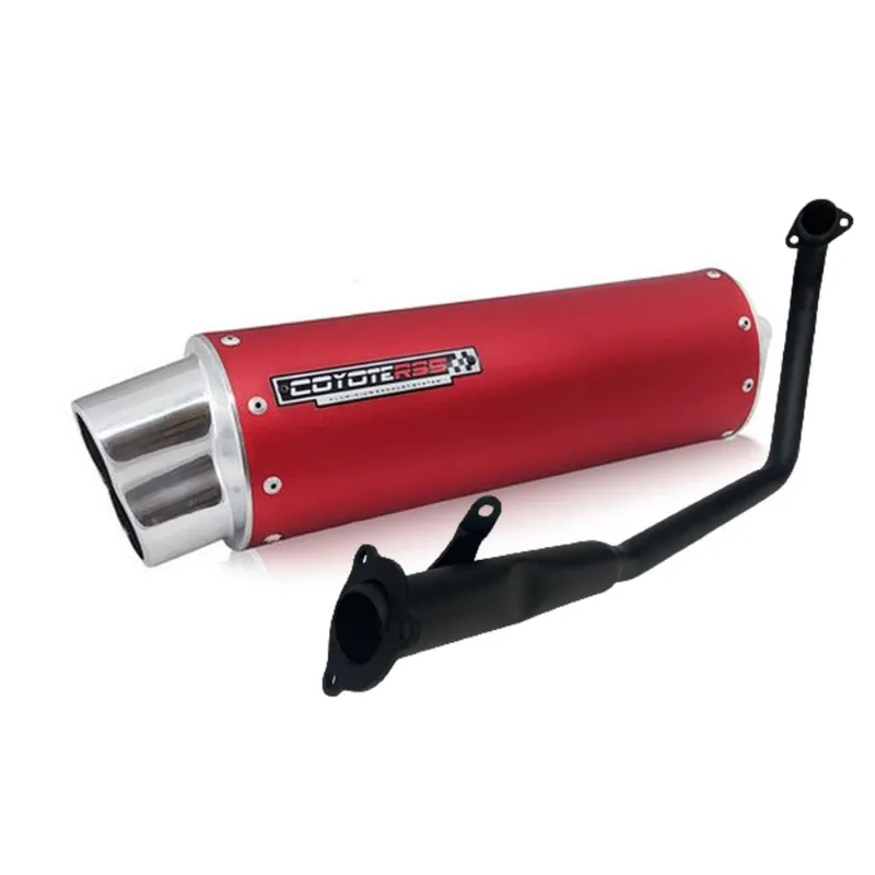 Escape / Ponteira Coyote RS5 Boca 8 Aluminio Oval - Vermelho - cbx Twister 250 até 2008 - Honda