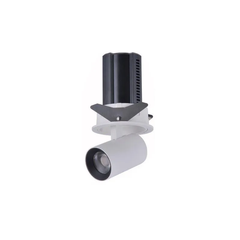 Spot De Embutir Retrátil Nordecor Aiva Led Alto Irc 97 12w Bivolt Branco - 2700k - Luz Amarela - NORDECOR