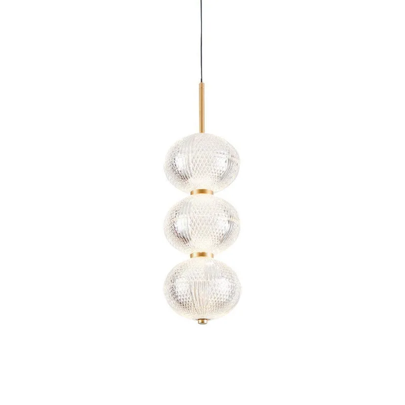 Lustre Pendente Nordecor Luse 2795 Ouro Champagne Led Bivolt Ouro Champagne 2795 - NORDECOR
