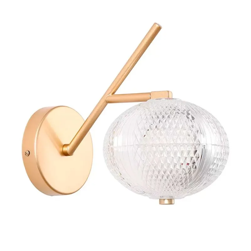 Arandela LED Luse Nordecor 2700W 7W Ouro Champagne Autovolt - NORDECOR