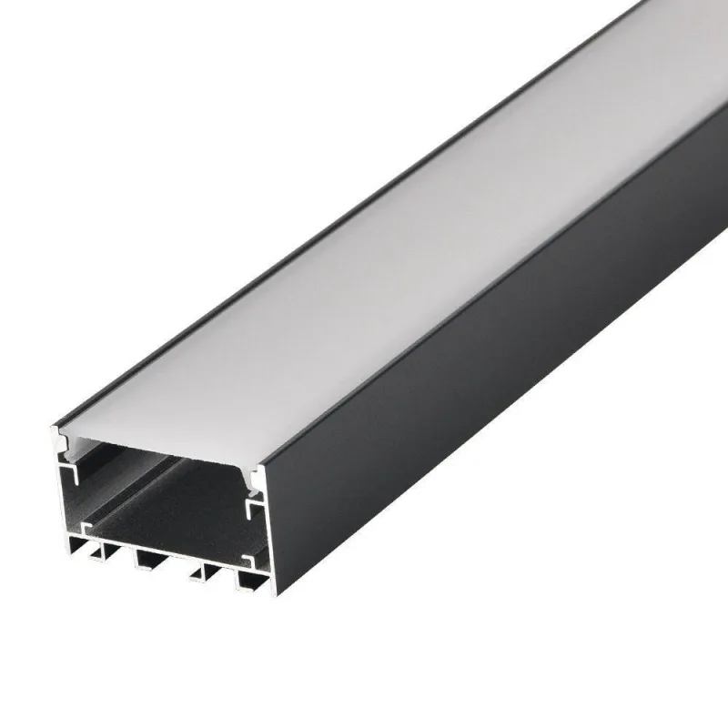 Perfil de Sobrepor Fita LED Vast 35mm 3 Metros IP20 Preto Nordecor Iluminação - NORDECOR