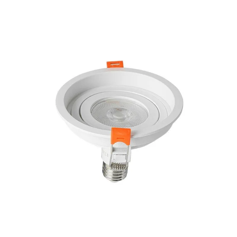 Spot De Embutir Recuado Nordecor Loyo Para 1 Lâmpada Par 20 E27 Redondo Branco - NORDECOR