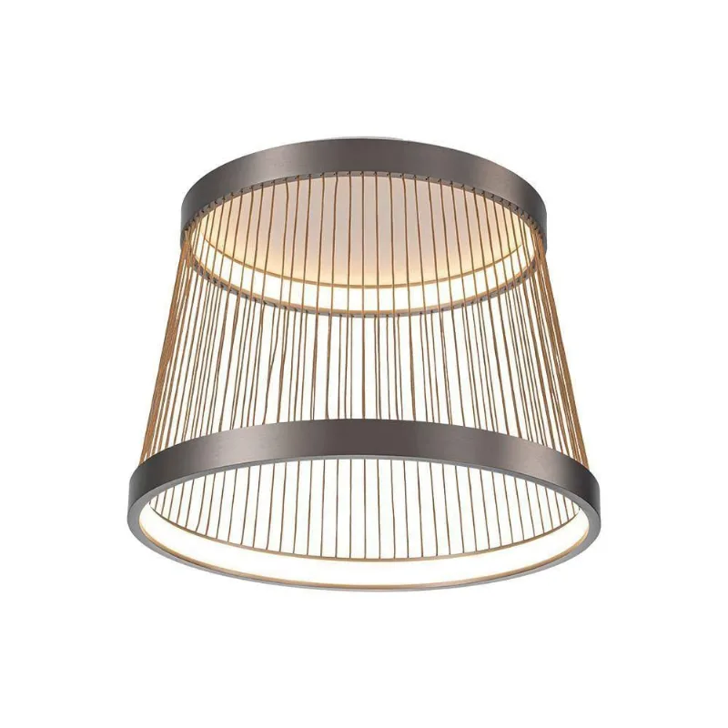 Plafon Nordecor Beys 2939 Led Bivolt Cinza-dourado 3000K - NORDECOR