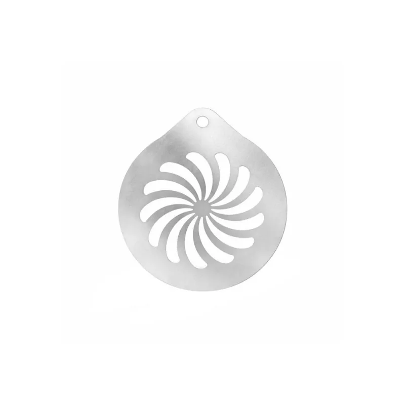Molde Decorativo Barista Espiral Cafe Cappuccino Leite Inox