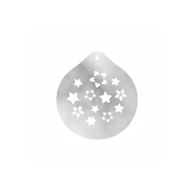 Molde Decorativo Barista Estrelas Cafe Cappuccino Leite Inox