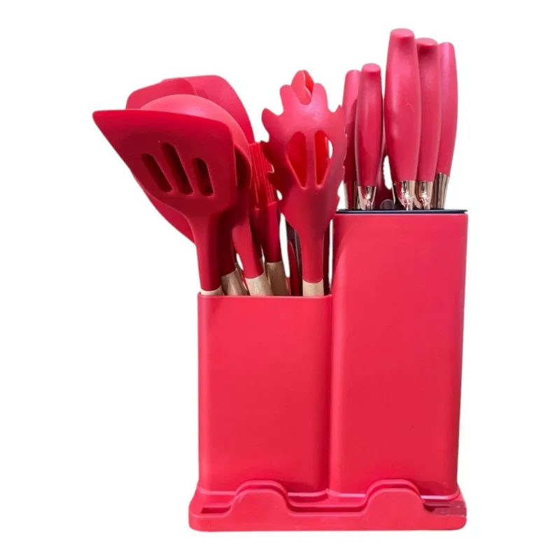 Kit De Utensílios Kehome Montana Vermelho 19 Peças 9432 (MP)