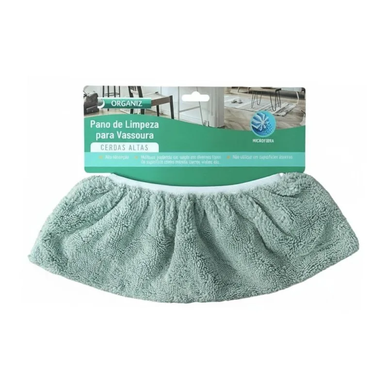 Pano de Limpeza 9671 Multiuso Microfibra Elástico Reforçado para Vassoura Verde Ke Home - Ke Home