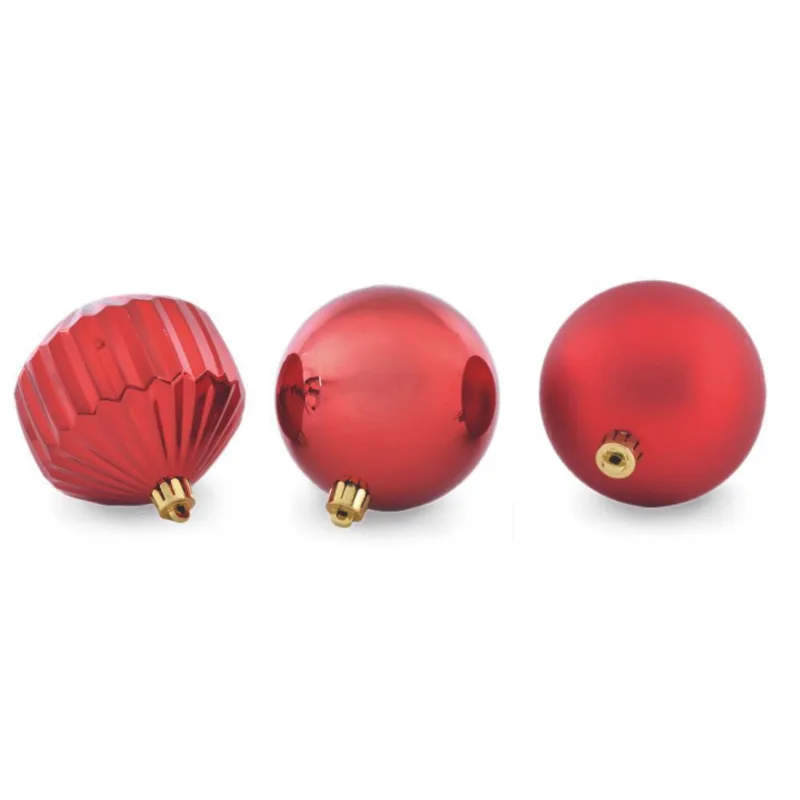 Bola De Natal Caixa Lepidus Sortida Plástico 16Peças 8Cm