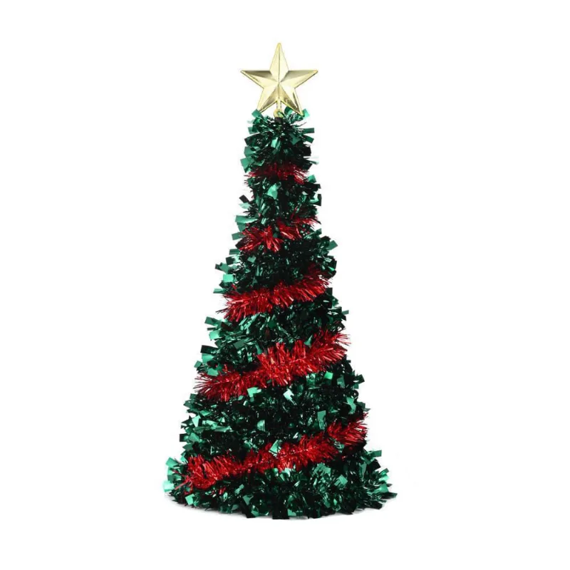 Mini Árvore De Natal Verde Decorada Em Vermelha 50Cm