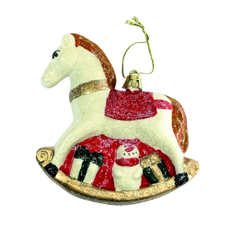 Kit 3 cavalo balanço escarlate candy natalino