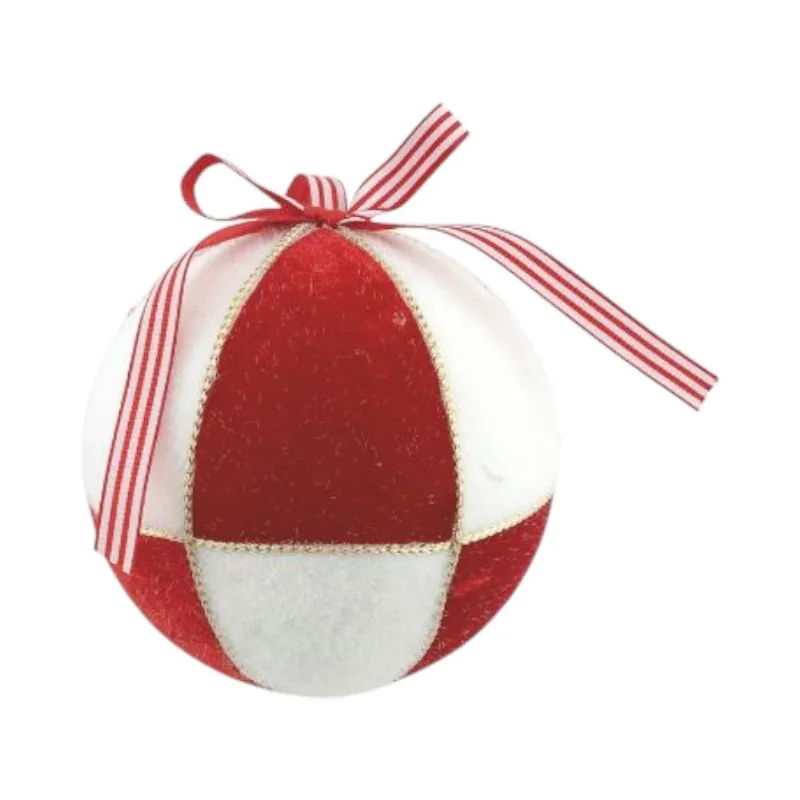 Bola Natalina Wincy 12cm Vermelho E Branco NTB20201 (MP)