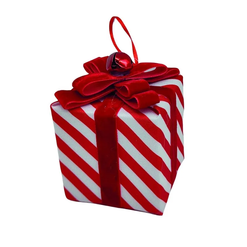 Enfeite Presente Wincy Vermelho E Branco 8x10cm NTA17361 (MP)