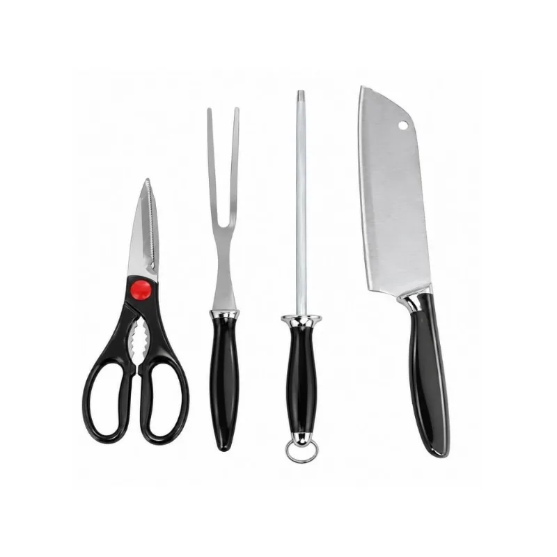 Conjunto De Facas Com Amolador Prime Black Preto IXB08149 (MP)