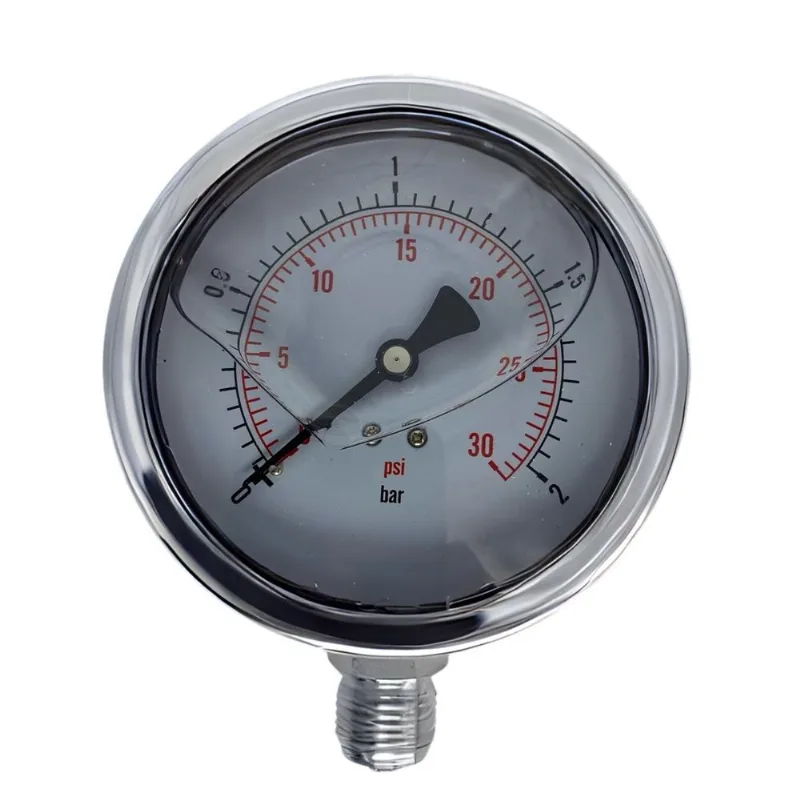 Mr 2505 Inox 02 Manômetro Reto 100mm Inox 1/2' 02 Bar