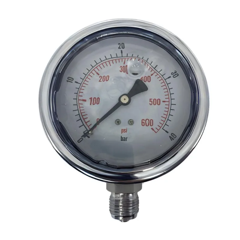 Mr 2505 Inox 025 Manômetro Reto 100mm Inox 1/2' 40 Bar
