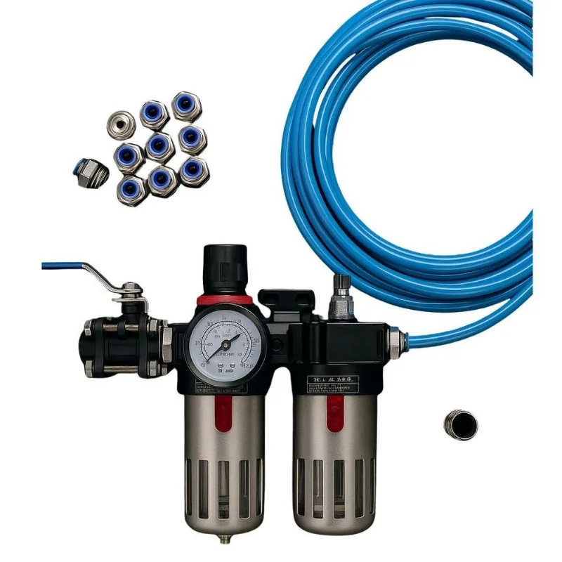 Kit Filtro Regulador Bfc4000, Conexão Reta Macho, Tripartida