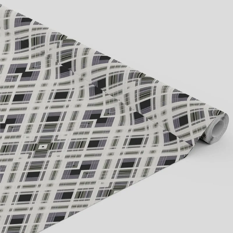 Tecido Oxford Estampado Xadrez Escocês Branco Preto e Cinza - 1,40m