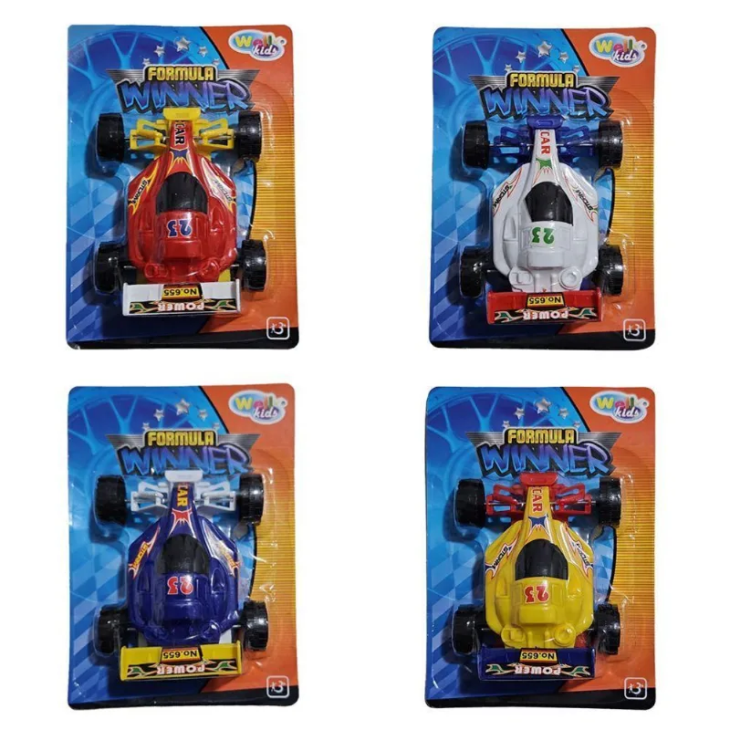 Carro Formula 1 Fricção Infantil Kit Com 4 Carros Sortidos