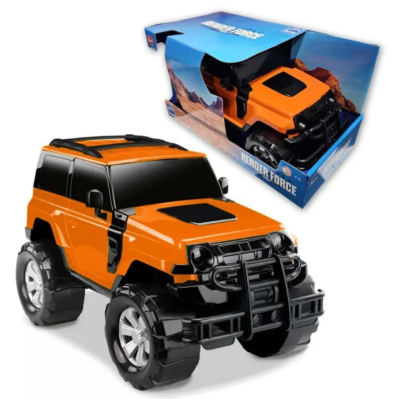 Carrinho Jeep 4x4 Caminhonete Render Force Jipe Cores Laranja