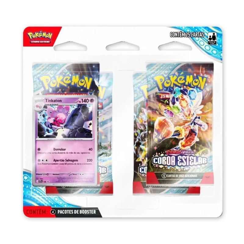 Blister Pokemon Coleção Coroa Estelar Cartas Copag Ev07 Tink