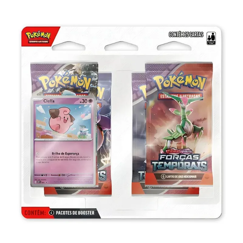 Blister Pokemon Coleção Forças Temporais Cartas Copag Ev05 C