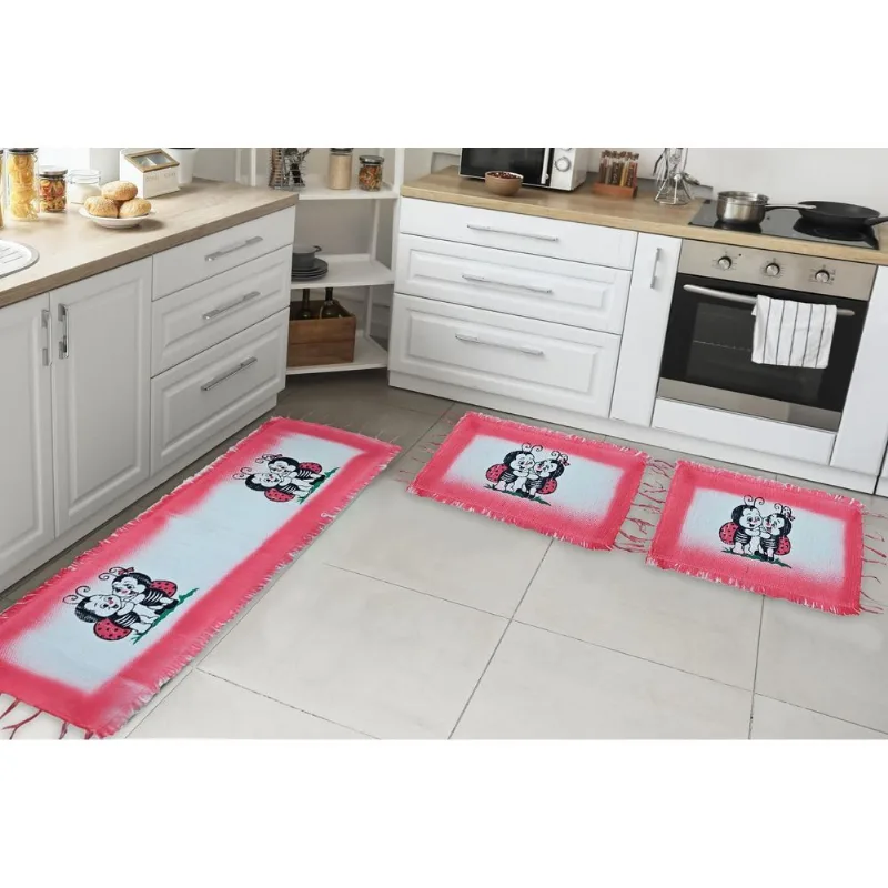 Jogo Passadeira Cozinha Kit 3 Peças Mexicano Decorado Joanin