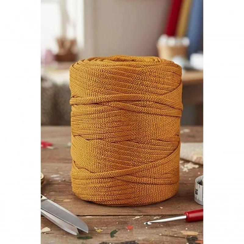 Fio Náutico para Artesanato Premium 100% Poliéster 5mm 500g 2200 Tex Telha 1 Rolo - OUTRAS