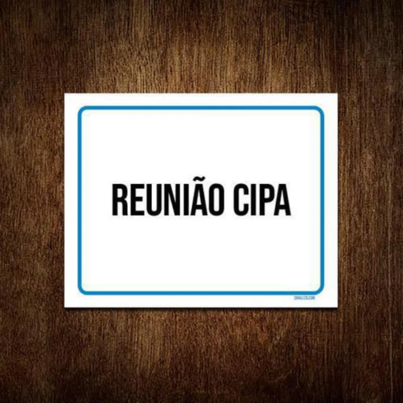 Kit 5 Placas Ambiente Sinalização Setor Reunião Cipa