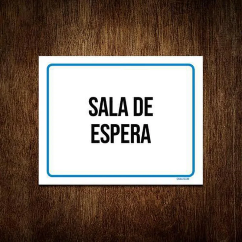 Kit 5 Placas Ambiente Sinalização Setor Sala De Espera