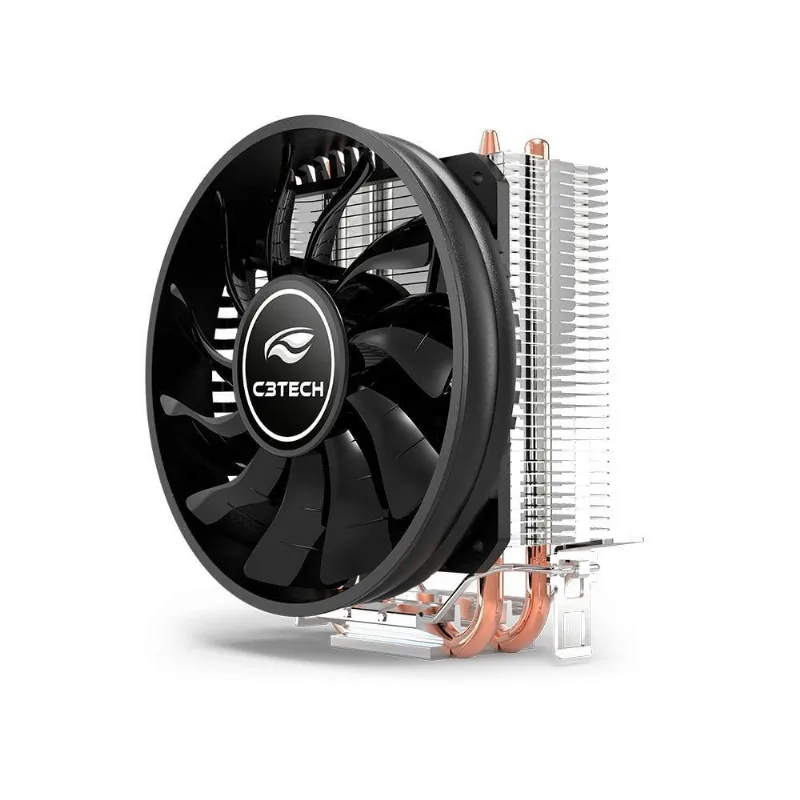 Cooler para CPU FC-100BK com 11 Lâminas e Rolamento Hidráulico Preto C3tech