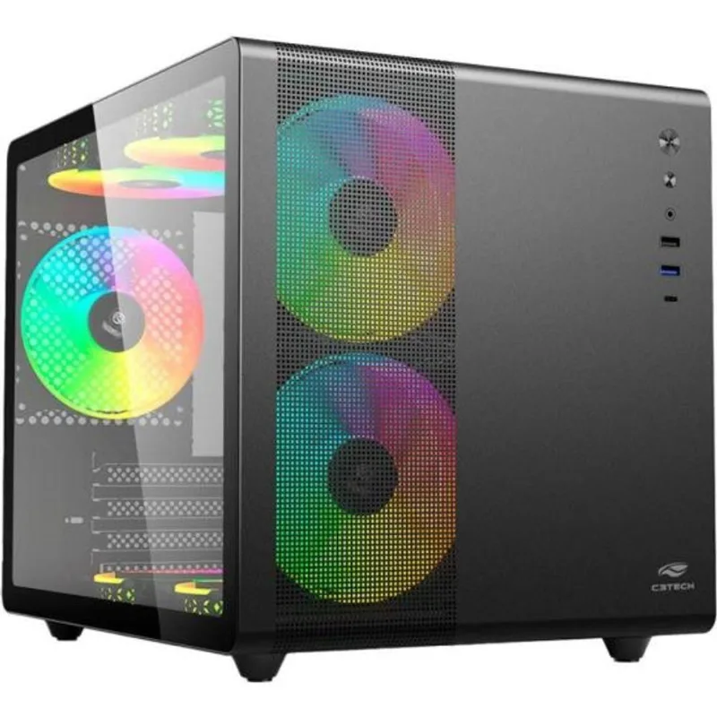 Gabinete Gamer C3tech Aquarius Mt-g710 Sem Fans Preto [f002]