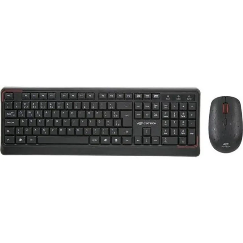 Kit Teclado E Mouse Sem Fio C3tech W70bk Preto