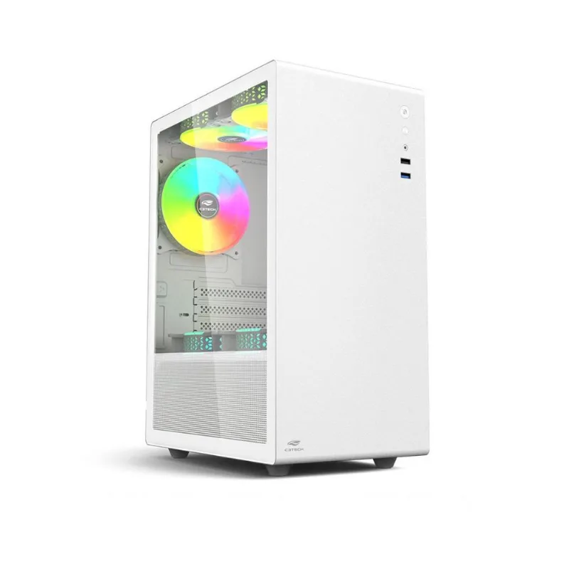 Gabinete Gamer C3tech - Usb 3.0 - Micro Atx - 3 Coolers Inclusos - Branco - Mt-g200wh