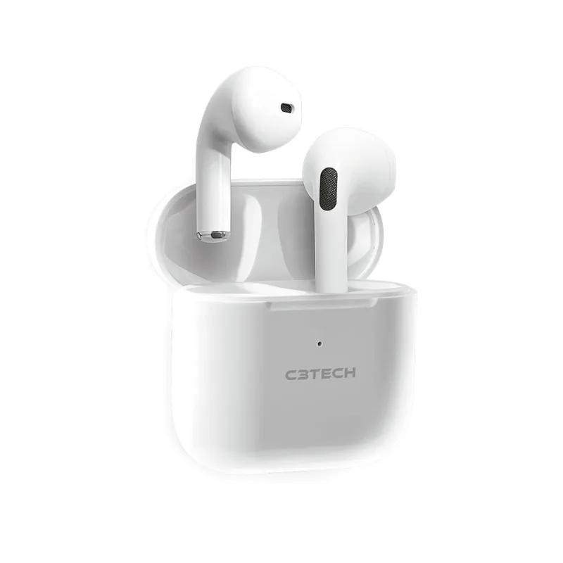 Fone De Ouvido Bluetooth C3Tech EP-TWS-21WH Branco