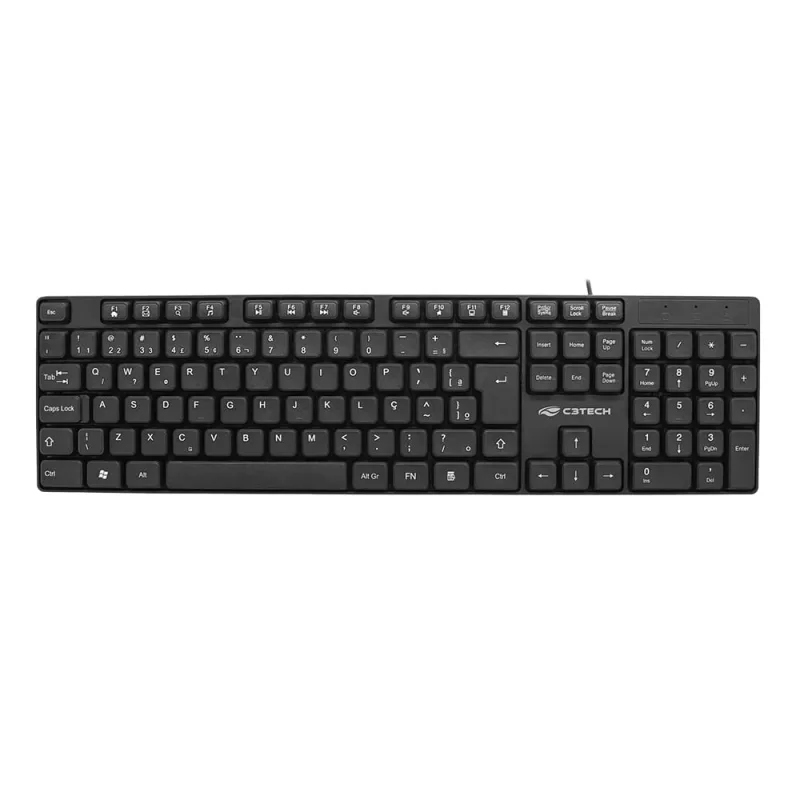 Teclado Usb Multimidia (Kb-M10bk) Preto - C3tech - LC - Tecnologia
