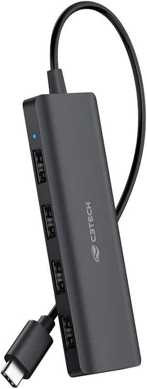 Hub Usb 2.0 4 Portas Usb-Usbc (Hu-C230bk) - C3tech - LC - Tecnologia