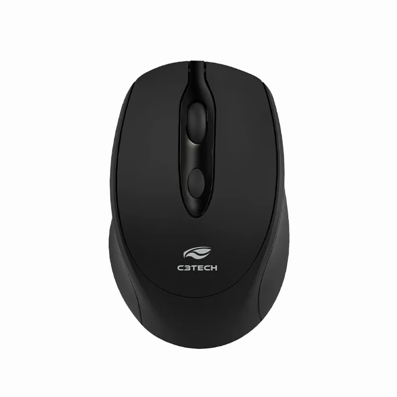 Mouse Sem Fio C3tech M-bt30bk Recarregável Dual Mode Bluetooth E 2.4ghz - Preto