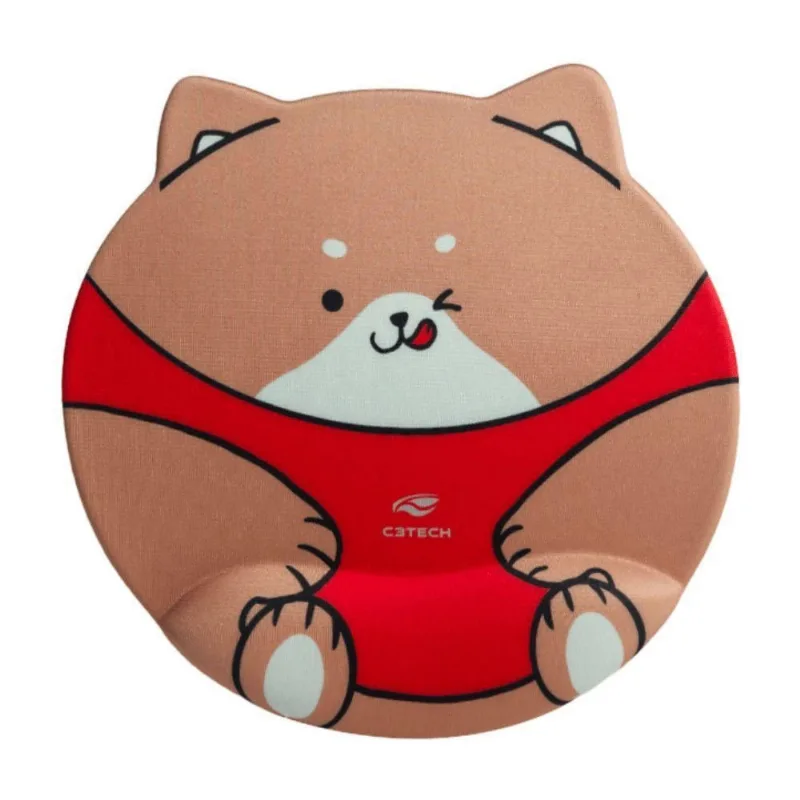 Mouse Pad MP-500RD com Apoio Ergonômico de Pulso em Gel Silicone e Base em Borracha C3tech