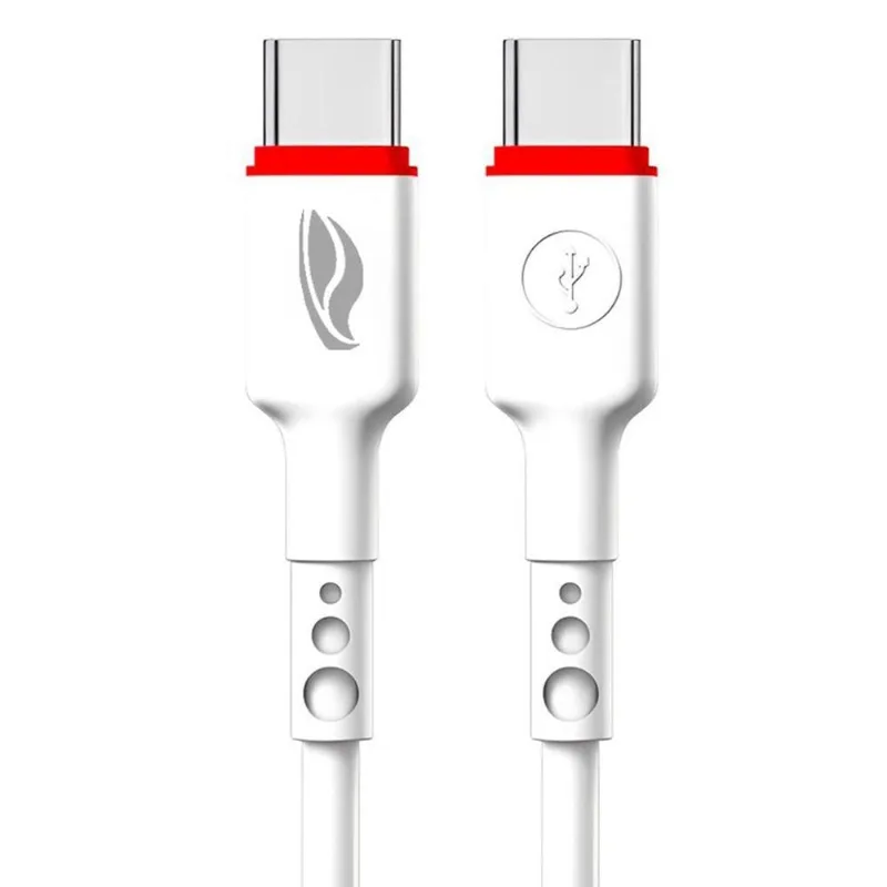 Cabo Usb Tipo-c Para Tipo-c C3tech, 1 Metro, Corrente 3a, Carregamento Rápido, Revestido Em Pvc - Cb-p100wh