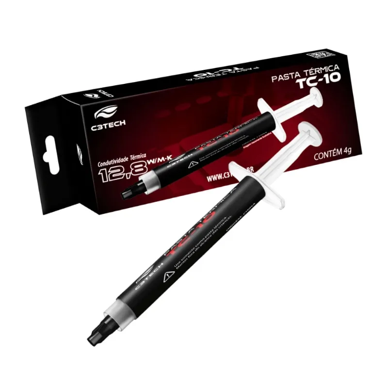 Pasta Térmica TC-10 4g 12.8W/mk Alta Performance C3Tech