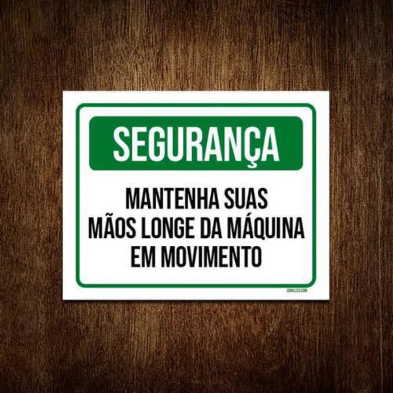 Kit 5 Placas Segurança Mantenha Suas Mãos Longe
