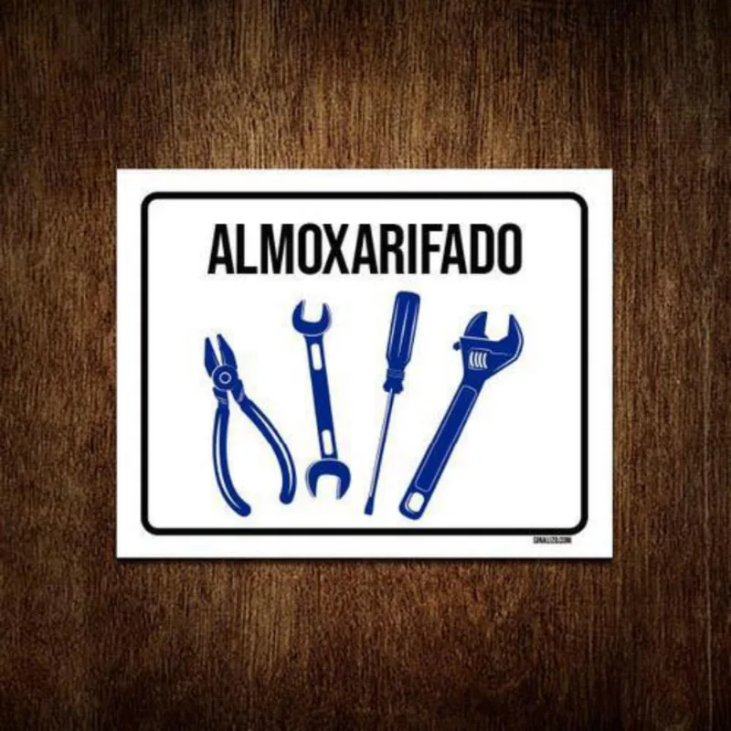Kit 5 Placas Sinalização Almoxarifado Ferramentas