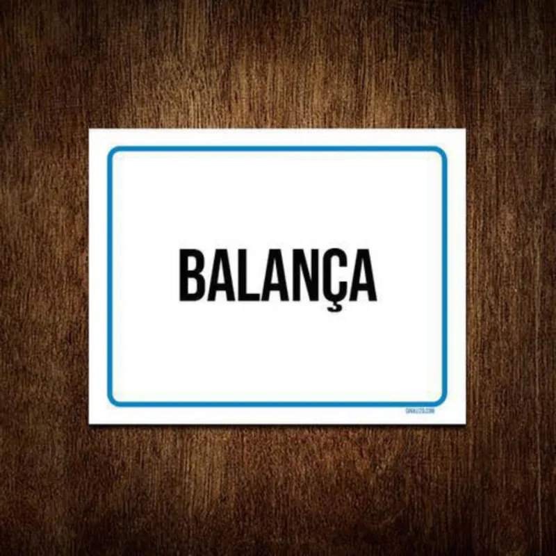 Kit 5 Placas Sinalização Ambiente Balança