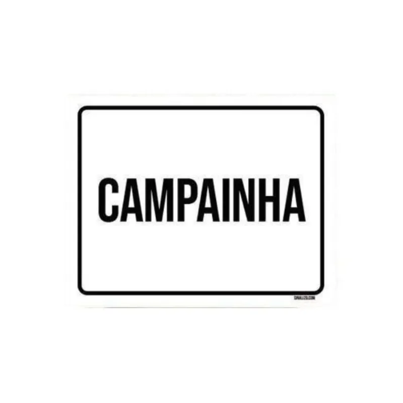 Kit 5 Placas Sinalização Ambiente Campainha