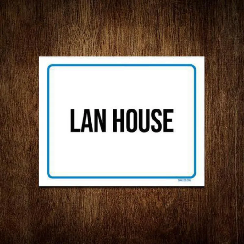 Kit 5 Placas Sinalização Ambiente Lan House