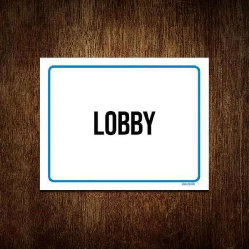 Kit 5 Placas Sinalização Ambiente Lobby