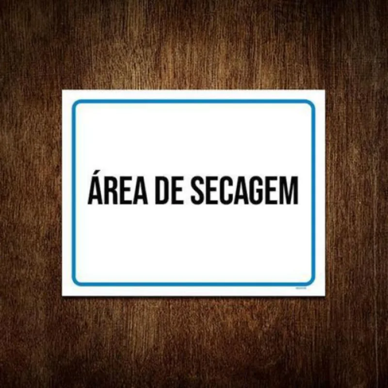 Placa Ambiente - Área De Secagem 27X35