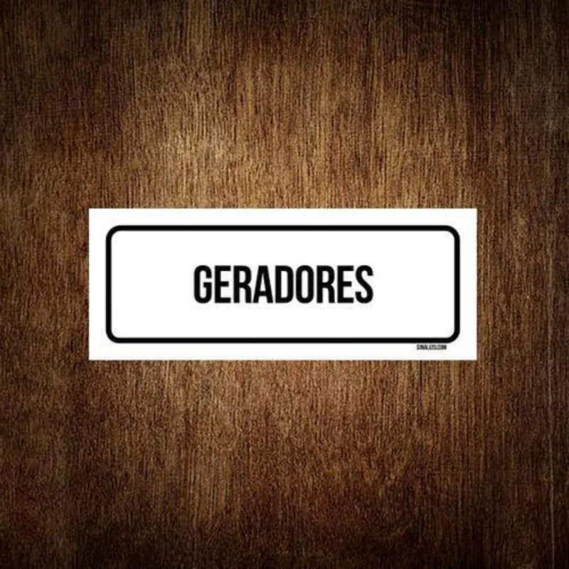 Placa De Sinalização Setor - Geradores (23X9)
