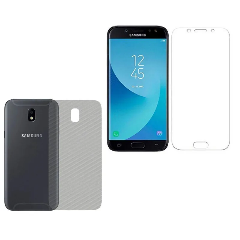 Película Hidrogel + Adesivo Fibra De Carbono Para Samsung Galaxy J5 Pro - Transparente
