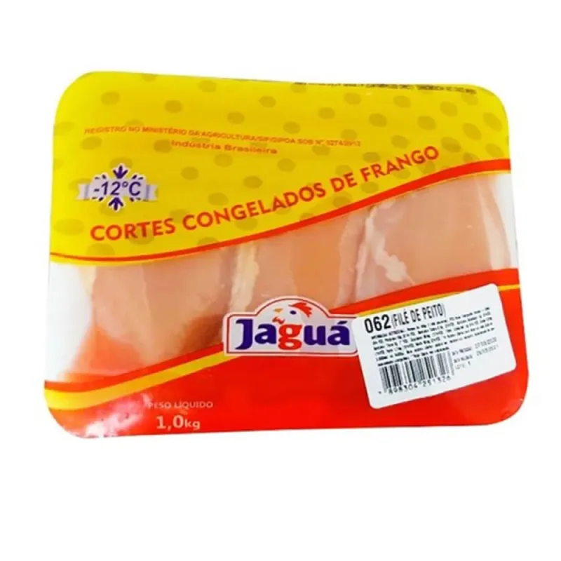 Filé de Peito de Frango Jaguá Bandeja Congelado 1Kg - Jagua